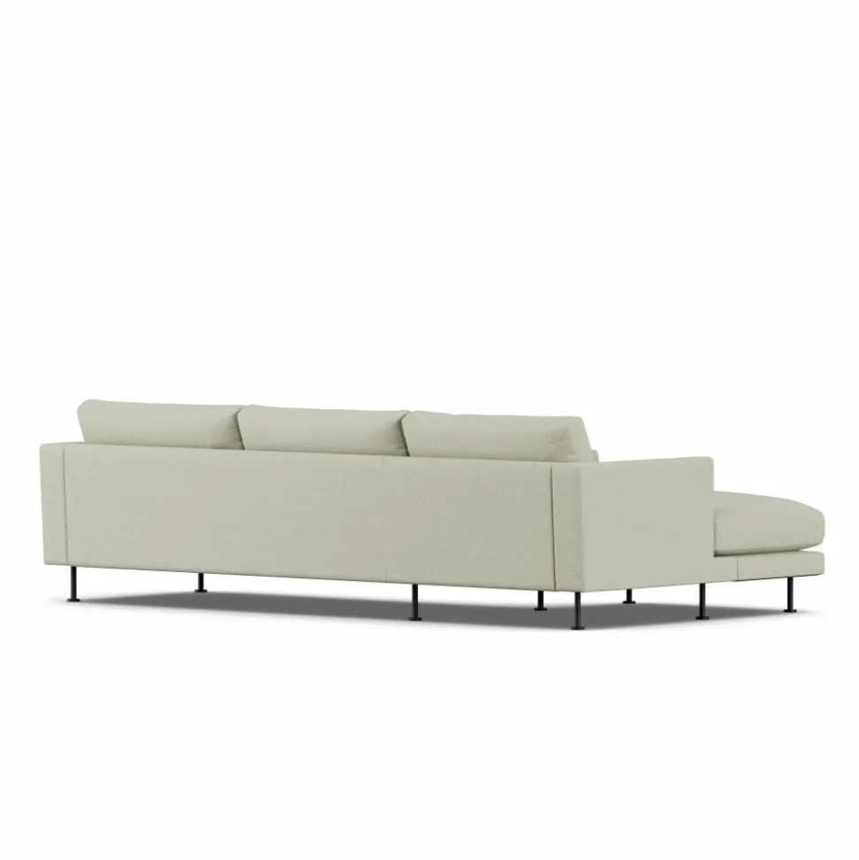 Bredhult soffa Luiza Beige 3981-svart stål 2 5-sits C2