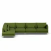Bredhult soffa Luiza Green 3975-vitoljad ek 4-sits B2