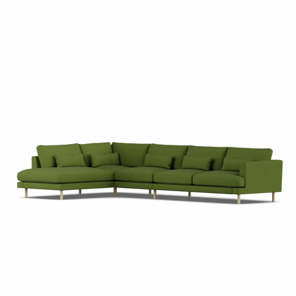Bredhult soffa Luiza Green 3975-vitoljad ek 4-sits B2