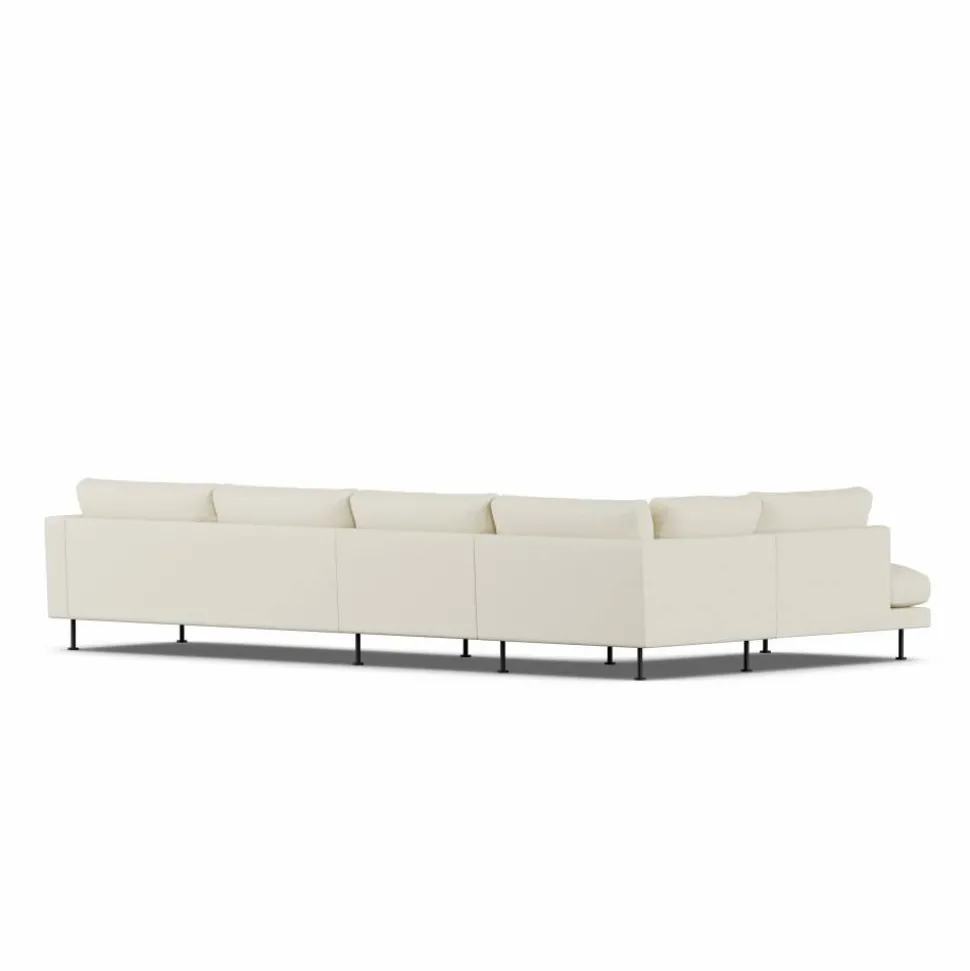 Bredhult soffa Oslo Nature 1540-svart stål 4-sits B2