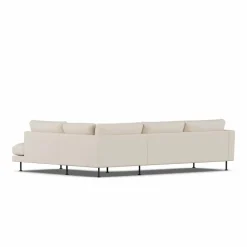 Bredhult soffa Same Beige 6670-svart stål 3-sits A1