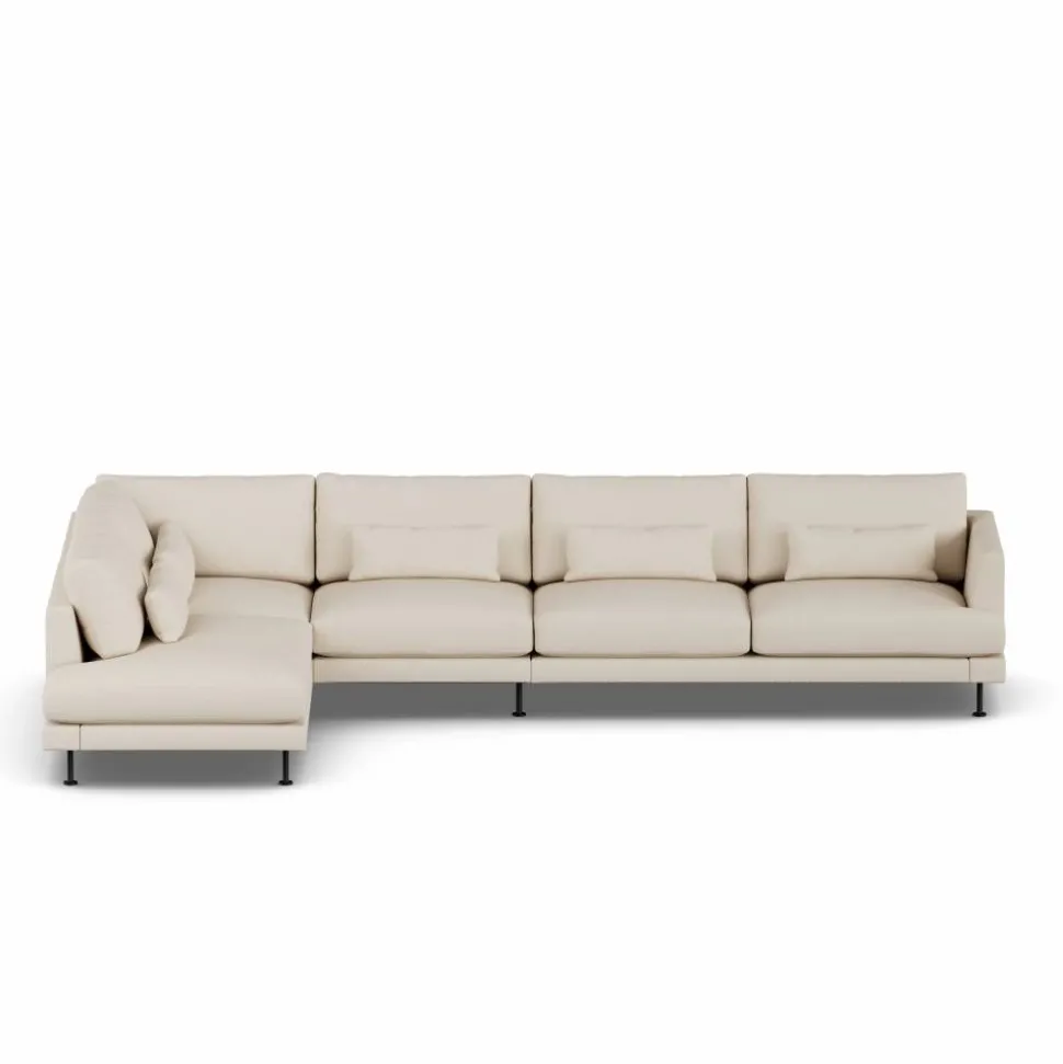 Bredhult soffa Same Beige 6670-svart stål 4-sits B2