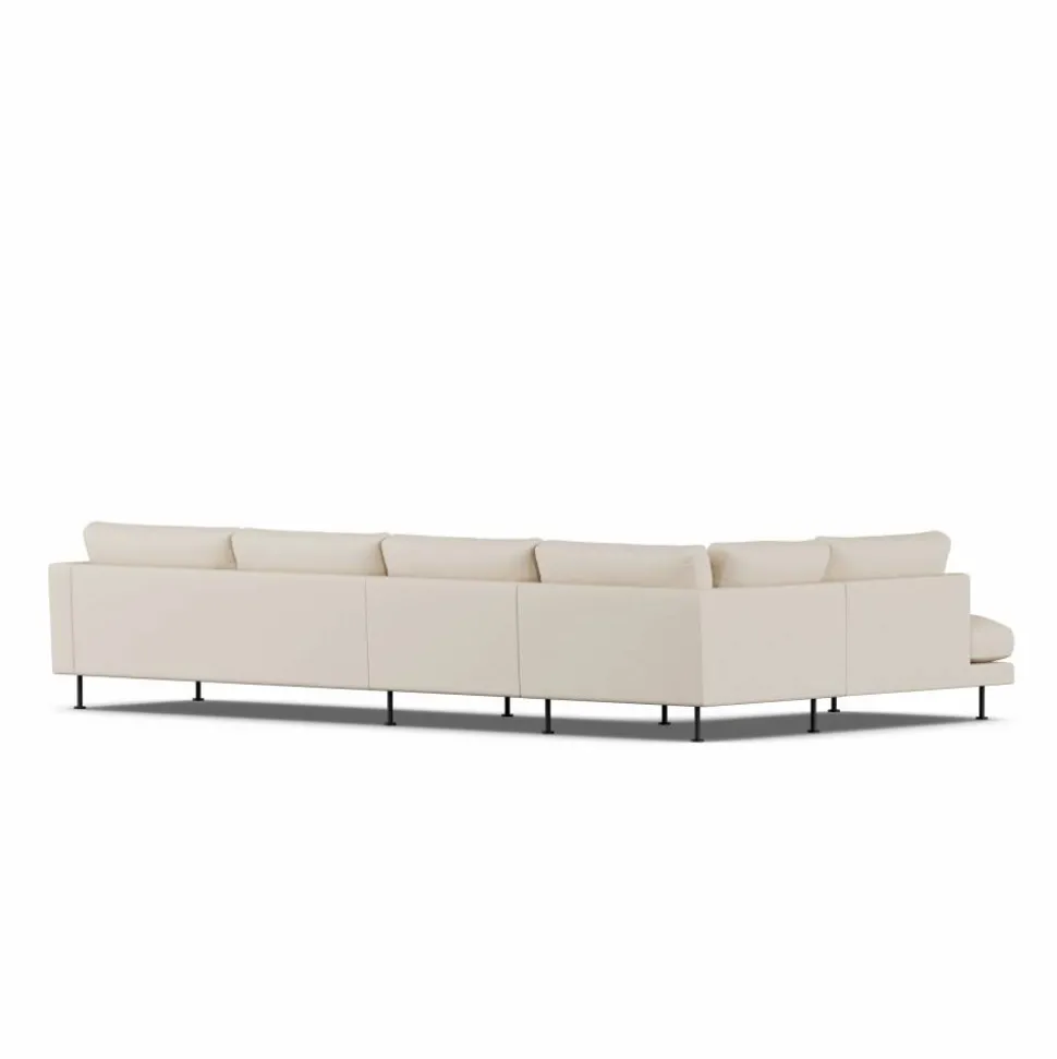 Bredhult soffa Same Beige 6670-svart stål 4-sits B2