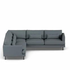 Bredhult soffa Same Blue 6678-svart stål hörnsoffa F
