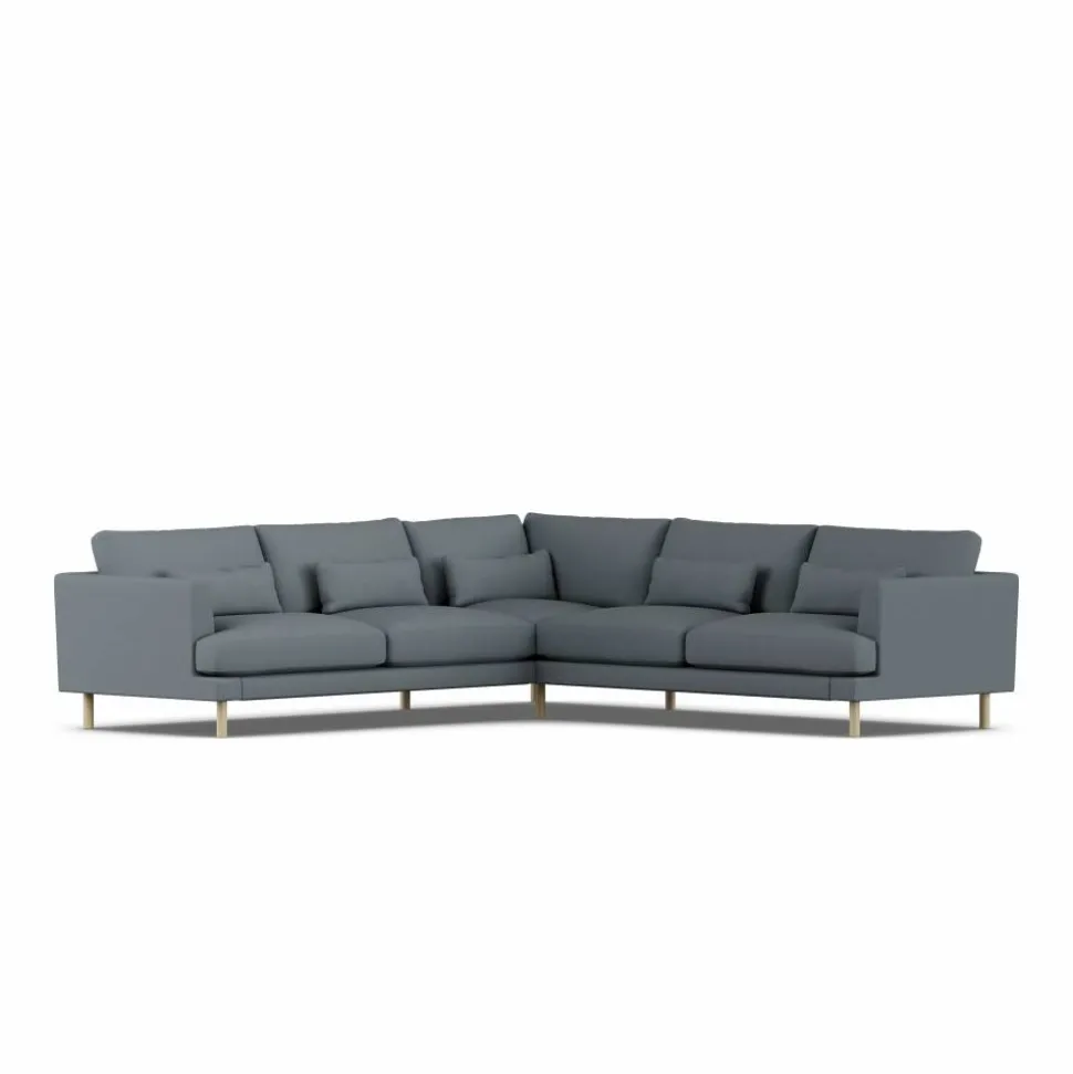 Bredhult soffa Same Blue 6678-vitoljad ek hörnsoffa F