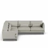 Bredhult soffa Same Grey 6673-svart stål hörnsoffa F