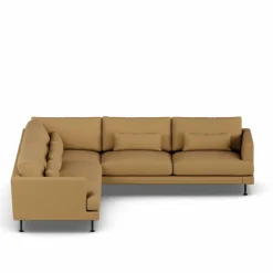 Bredhult soffa Same Ochre 6676-svart stål hörnsoffa F