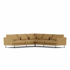 Bredhult soffa Same Ochre 6676-svart stål hörnsoffa F