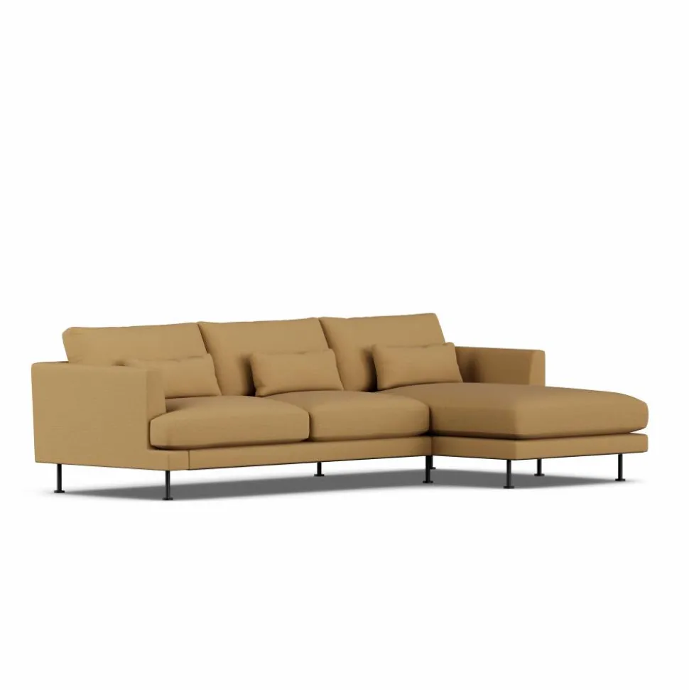 Bredhult soffa Same Ochre 6676-svart stål 2 5-sits C1