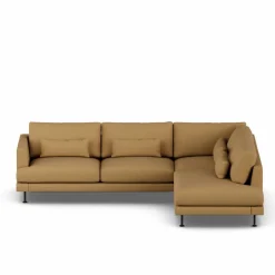 Bredhult soffa Same Ochre 6676-svart stål 3-sits A1