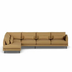 Bredhult soffa Same Ochre 6676-svart stål 4-sits B2