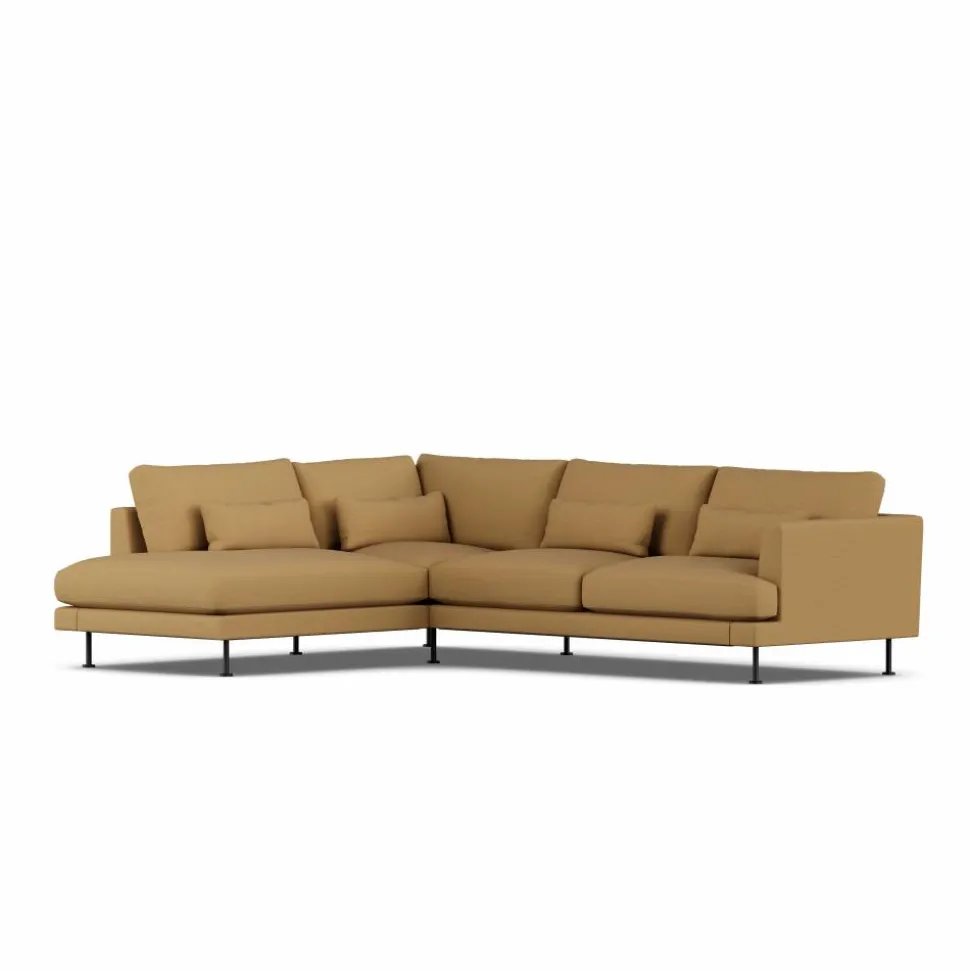 Bredhult soffa Same Ochre 6676-svart stål 3-sits A2
