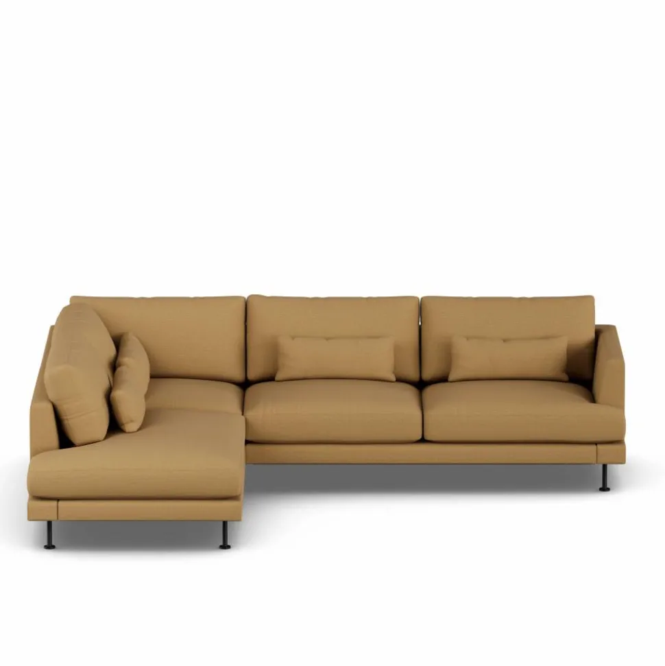 Bredhult soffa Same Ochre 6676-svart stål 3-sits A2