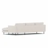 Bredhult soffa Same Off White 6671-svart stål 2 5-sits C1