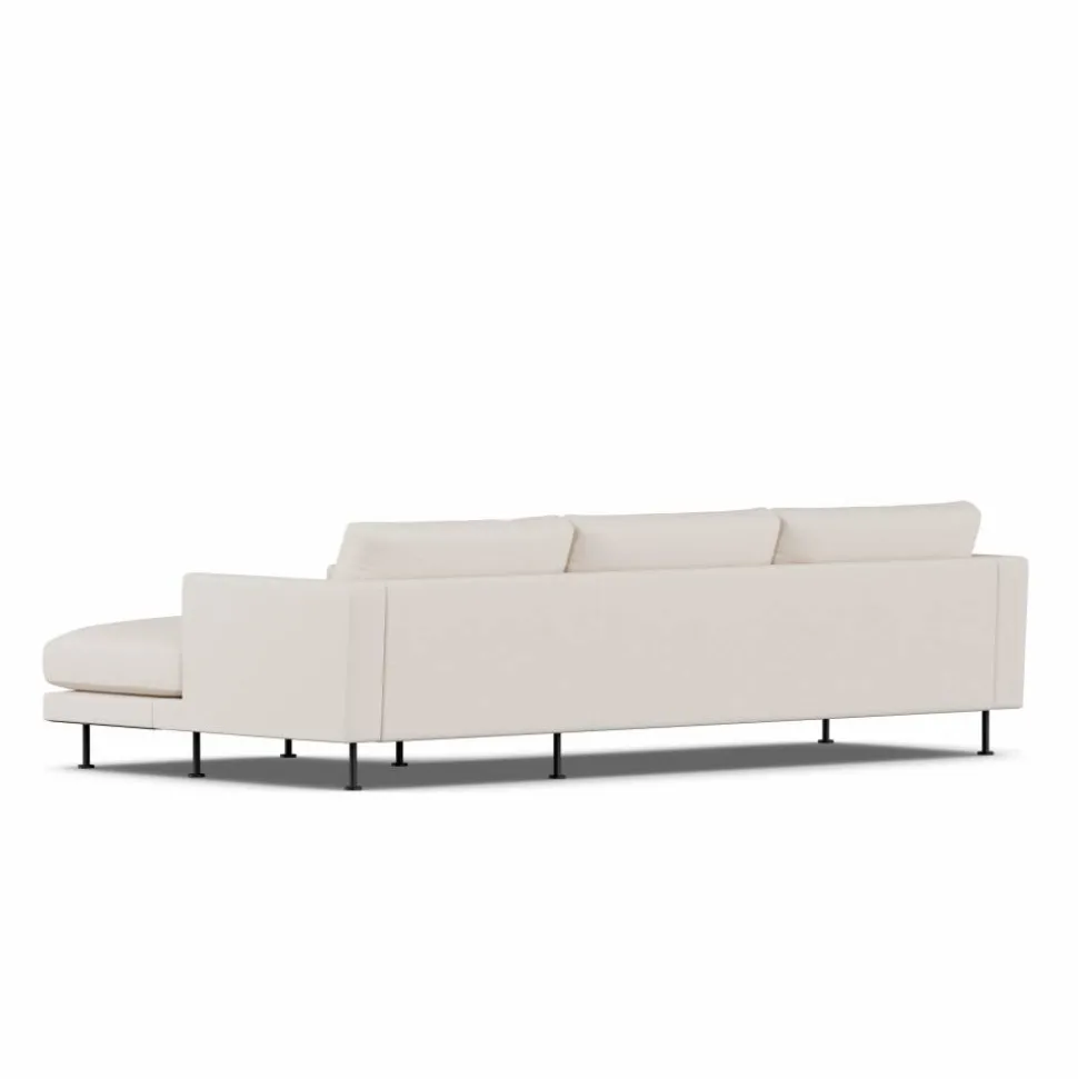 Bredhult soffa Same Off White 6671-svart stål 2 5-sits C1