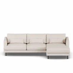 Bredhult soffa Same Off White 6671-svart stål 2 5-sits C1