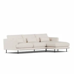 Bredhult soffa Same Off White 6671-svart stål 2 5-sits C1