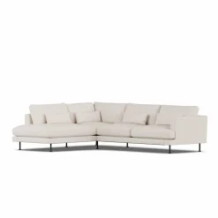 Bredhult soffa Same Off White 6671-svart stål 3-sits A2
