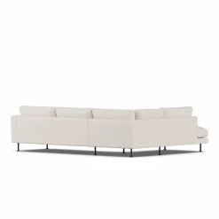 Bredhult soffa Same Off White 6671-svart stål 3-sits A2