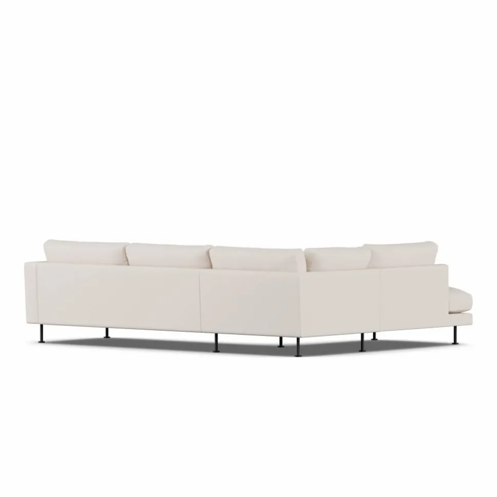 Bredhult soffa Same Off White 6671-svart stål 3-sits A2