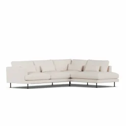 Bredhult soffa Same Off White 6671-svart stål 3-sits A1