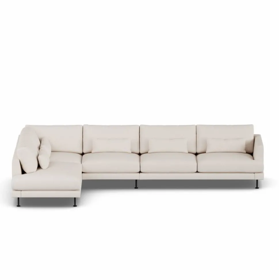 Bredhult soffa Same Off White 6671-svart stål 4-sits B2