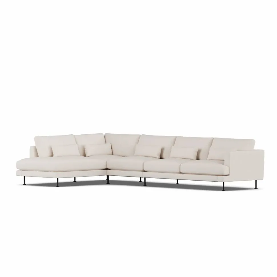 Bredhult soffa Same Off White 6671-svart stål 4-sits B2