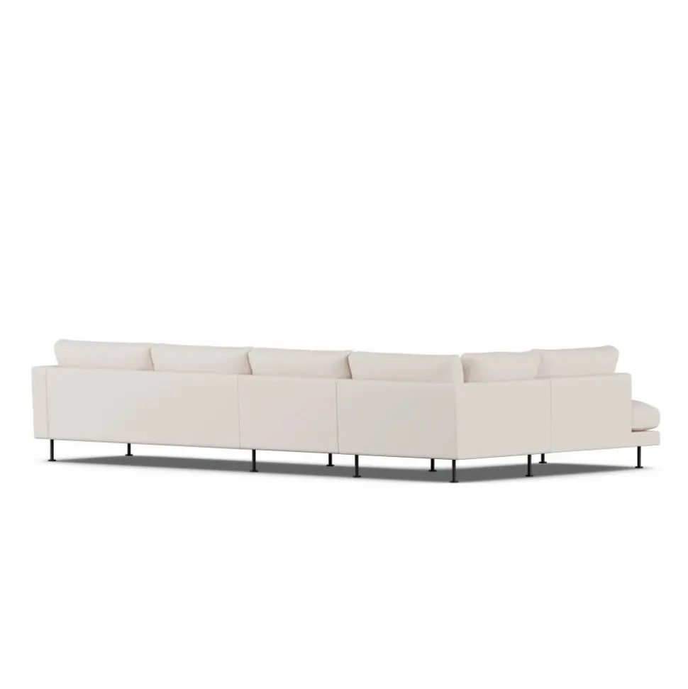 Bredhult soffa Same Off White 6671-svart stål 4-sits B2