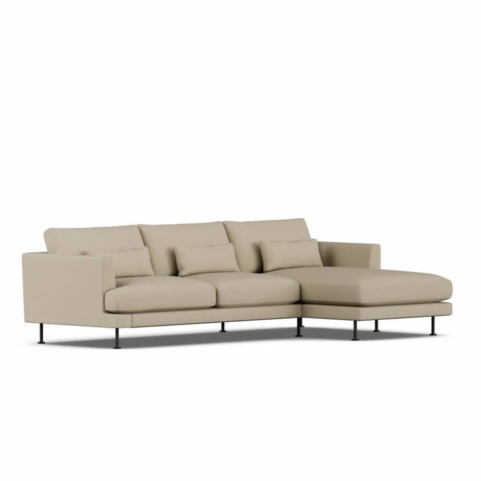 Bredhult soffa Same Sand 6672-svart stål 2 5-sits C1