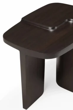 Brutalist sidobord Rose brown mahogany 60x40 cm