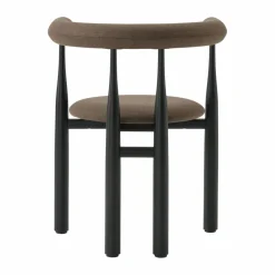 Bukowski karmstol klädd Black Wooly Plus 1008