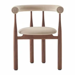Bukowski karmstol klädd Walnut Megan 26 Beige