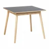 C35A matbord 82x82 cm Light grey linoleum-oak nature waterbased laquer