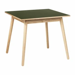 C35A matbord 82x82 cm Olive linoleum-oak nature waterbased laquer