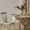 Carl matbord Ø115 & Ilägg + Lilla Åland stol 4-pack – Ljus björk-beige