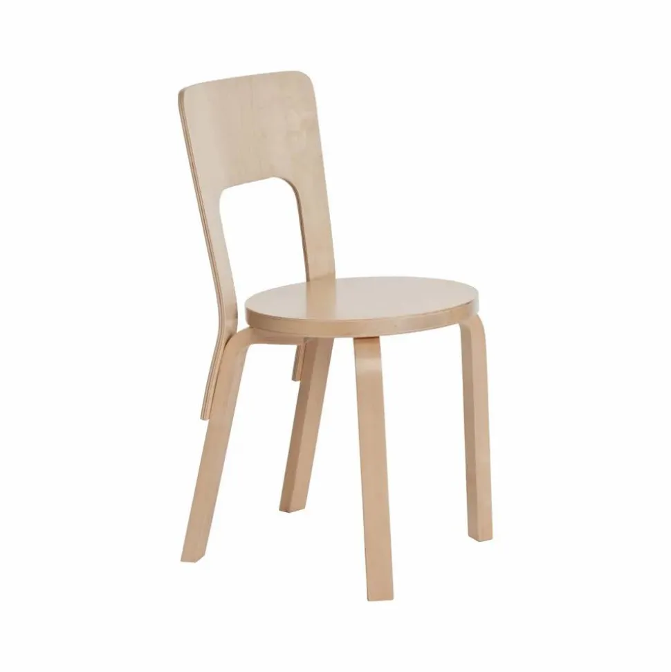 Chair 66 stol Naturlackerad björk-Björk