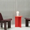 Chisel lounge chair Dark bordeaux lackad bok