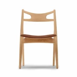 CH29P Sawbuch chair lädersits Thor 325-oljad ek-naturfärgad