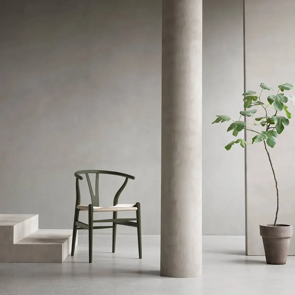 CH24 Y-stol Soft Crawford Wegner Seaweed-naturflätad