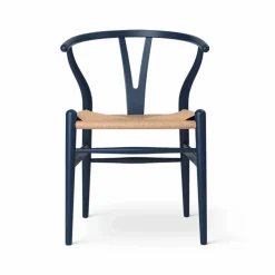 CH24 Y-stol Soft naturflätad sits Blue S8010-R90B