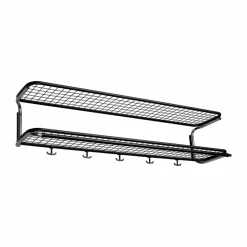 Classic 650 hatthylla svart/krom 2 plan 110 cm
