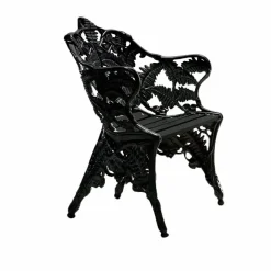Classic fåtölj Svart-svartlackad mahogny