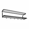 Classic 650 hatthylla svart/svart 2 plan 110 cm