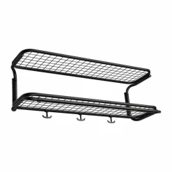 Classic 650 hatthylla svart/svart 2 plan 80 cm