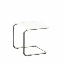Club sidobord vit aluminiumstativ