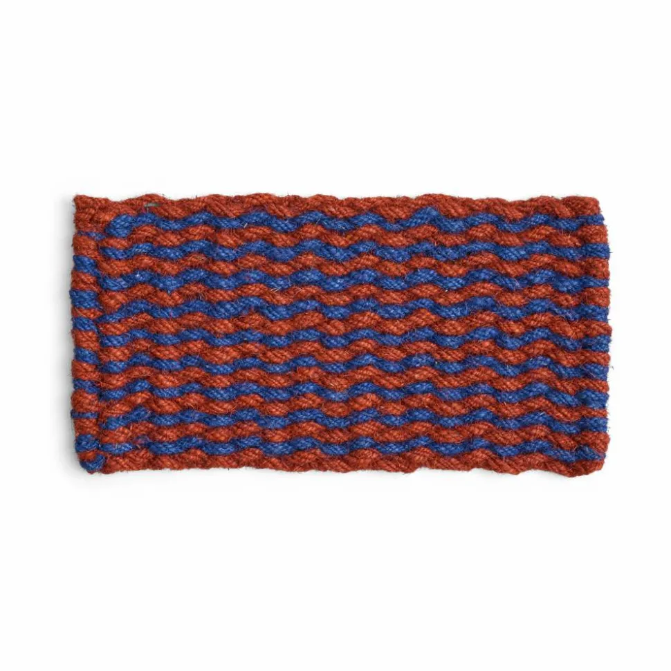 Coco Stripe Wave dörrmatta Brown-navy