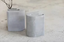 Concrete pall/sidobord 37 cm Grey