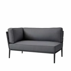 Conic modulsoffa Cane-Line airtouch grey höger inkl. dynor