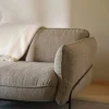 Continental soffa Sealife Dark beige/white-svartlackerat stål