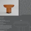 Crown sidobord low Ø65 cm Caramel